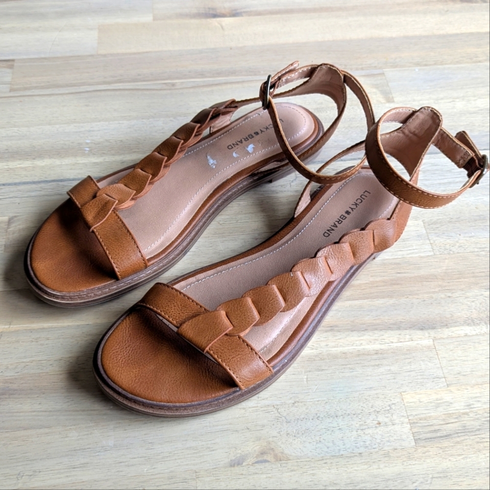 Lucky Brand Women's Ribbon‎ Flat Sandal (Sz 8.5)